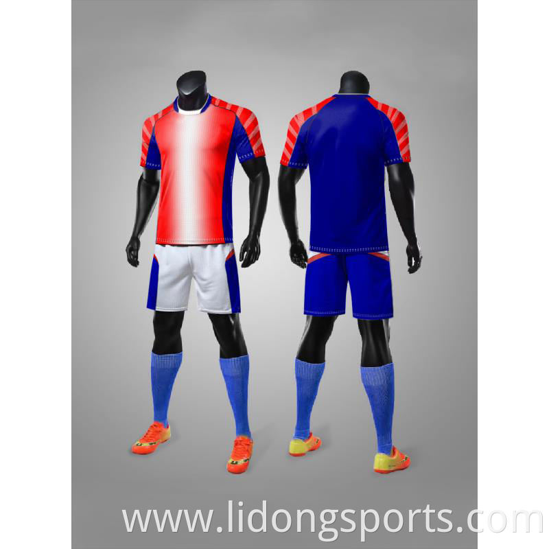 100% polyester Digital Sublimation Printing Cheap football Jersey custom soccer uniform sets